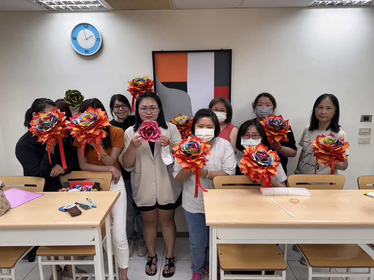 小花束金紙花束課程合照