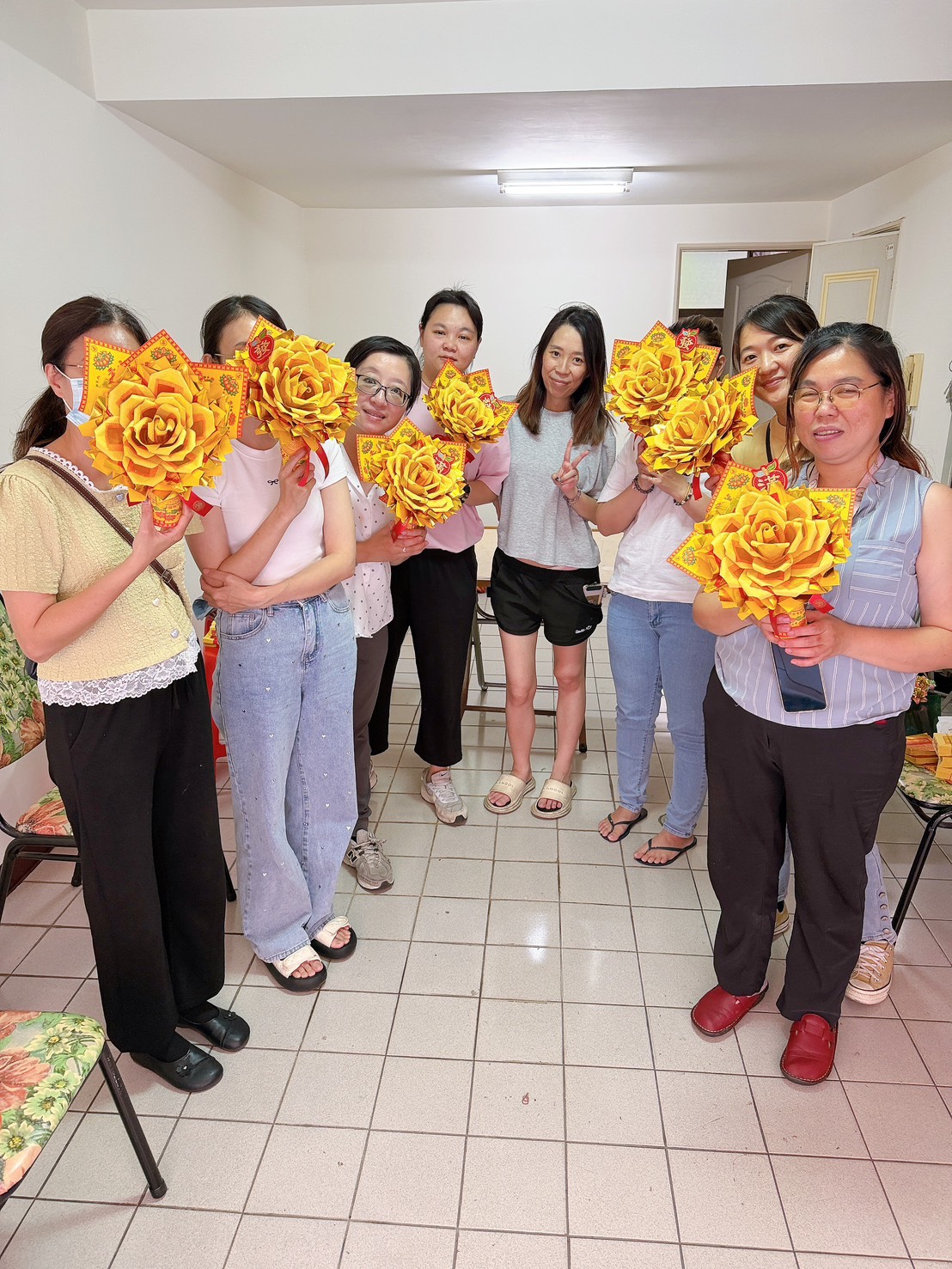 小花束金紙花束課程合照