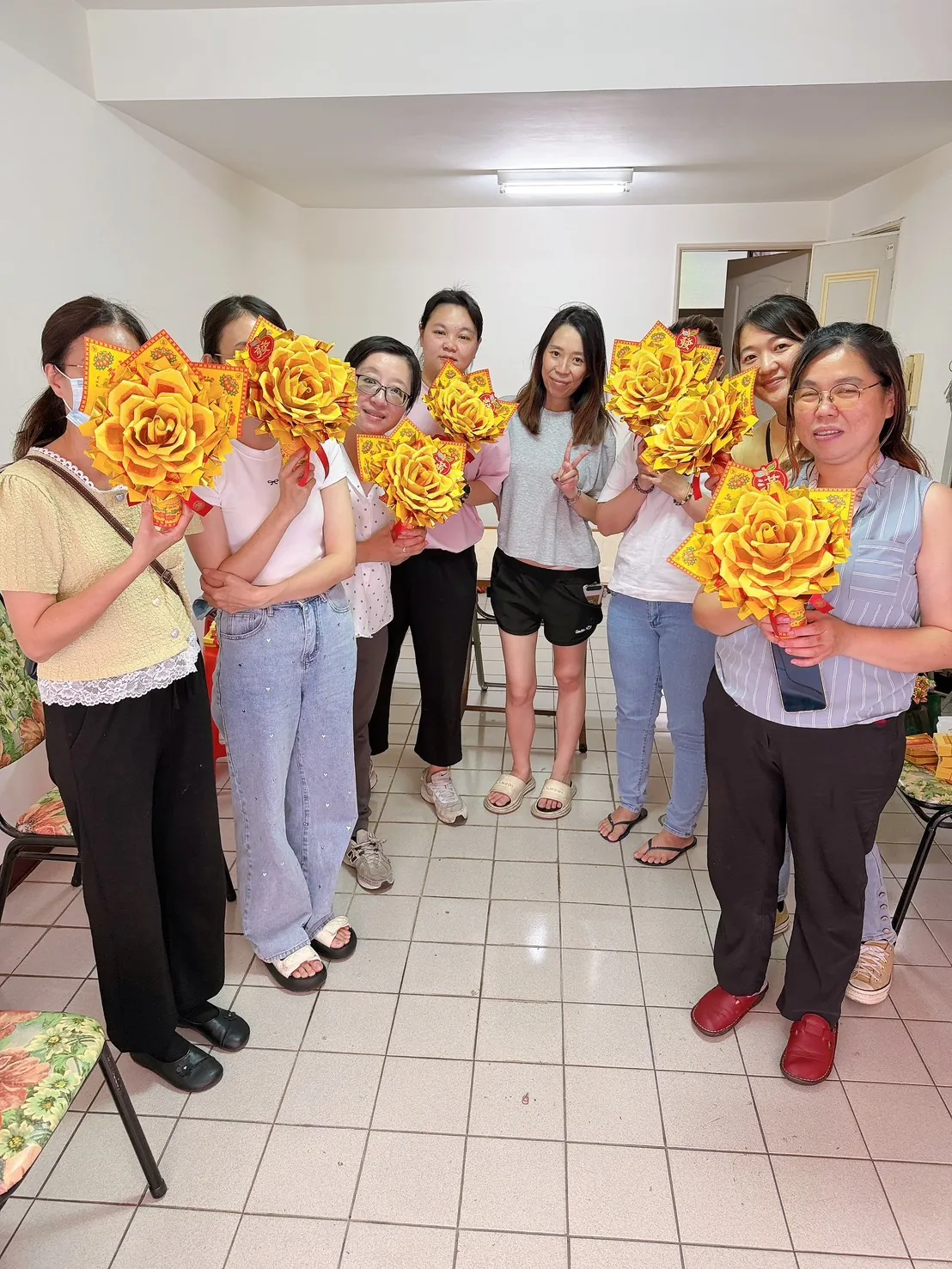 小花束金紙花束課程合照